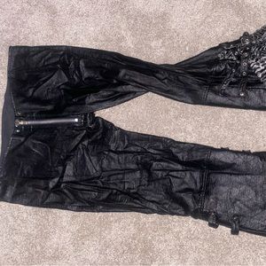 Vintage (y2k) original “Lip Service - Los Angeles” flare/split side pants